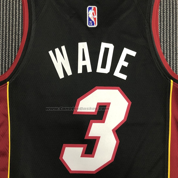 Maglia Miami Heat Victor Dwyane Wade #3 Icon Nero